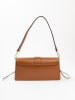Lia Biassoni Leder-Schultertasche in Hellbraun - (B)27 x (H)14 x (T)6 cm