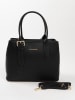 Lia Biassoni Leder-Henkeltasche in Schwarz - (B)33 x (H)25 x (T)11 cm