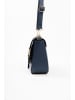 Lia Biassoni Leder-Umhängetasche  in Dunkelblau - (B)24 x (H)18 x (T)8 cm