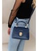 Lia Biassoni Leren schoudertas "Calopinace" donkerblauw - (B)23 x (H)16 x (D)12 cm