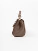 Lia Biassoni Leder-Henkeltasche "Carsia" in Beige - (B)27 x (H)19 x (T)13 cm