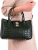 Lia Biassoni Leren handtas donkergroen - (B)26 x (H)17 x (D)12 cm