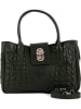 Lia Biassoni Leren handtas donkergroen - (B)26 x (H)17 x (D)12 cm