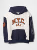 GAP Hoodie wit/donkerblauw/oranje