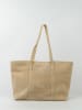 maison héritage PARIS Skórzany shopper bag "Rise" w kolorze beżowym - 52 x 31 cm