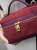 maison héritage PARIS Leren schoudertas "Simos Suede" bordeaux - (B)21 x (H)13 x (D)9 cm