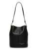 maison héritage PARIS Leder-Schultertasche "Bruna Graine" in Schwarz - (B)26 x (H)23 x (T)16 cm