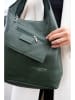 maison héritage PARIS Skórzany shopper bag "Rebe" w kolorze ciemnozielonym - 45 x 33 x 15 cm