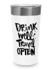 ppd Kubek termiczny "Drink Well" w kolorze czarno-białym - 400 ml