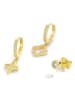 Miu Silver Pozłacane kolczyki (3 szt.) z cyrkoniami