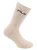 Fila 6er-Set Tennissocken in Hellbraun/ Creme/ Schwarz