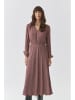 TATUUM Kleid in Bordeaux/ Creme