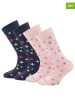 ewers 4er-Set: Socken in Dunkelblau/ Rosa