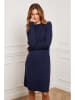 Joséfine Sukienka dzianinowa "Fanola" w kolorze granatowym