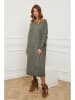 So Cachemire Gebreide jurk "Fastidius" olijfgroen