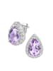 Revoni Weißgold-Ohrstecker mit Diamanten und Amethysten