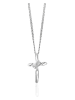 Diamant Exquis Witgouden ketting met diamanten hanger - (L)45 cm
