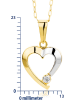 Revoni Gouden-witgouden ketting met hanger - (L)45 cm