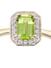 Revoni Gouden ring met diamanten en peridotiet