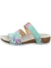 Think! Leren slippers turquoise