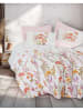 Mijolnir Komplet pościeli renforcé w kolorze biało-jasnoróżowym