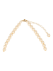 Otazu Vergold. Halskette mit Swarovski Perlen - (L)46 cm