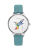 Engelsrufer Zegarek kwarcowy "Paradise Colibri" w kolorze srebrno-turkusowym - Ø 34 mm
