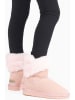 NICEBAY Leren winterboots "Fiore" lichtroze
