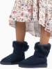 NICEBAY Leren winterboots "Fiore" donkerblauw