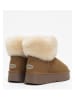 NICEBAY Leren winterboots "Freya" lichtbruin