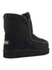 Mou Leren winterboots zwart