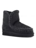Mou Leren winterboots zwart