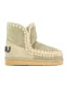 Mou Leren winterboots groen/beige