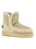 Mou Leren winterboots groen/beige