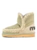 Mou Leren winterboots groen/beige