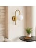 Opviq Wandleuchte in Weiß/ Gold - (H)27 x Ø 15 cm