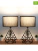 Opviq Lampy stołowe (2 szt.) w kolorze czarnym - wys. 41 x Ø 24 cm