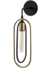 Opviq Wandleuchte in Schwarz/ Gold - (B)17 x (H)45 cm