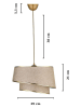 Opviq Hanglamp beige/goudkleurig - (H)54,5 x Ø 29 cm