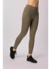 Spaio Legginsy termiczne "Merino" w kolorze khaki