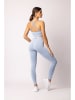 Spaio Legginsy sportowe "Melange" w kolorze błękitnym