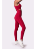 Spaio Legginsy sportowe "Adapt" w kolorze czerwonym