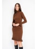 William de Faye Strickkleid in Cognac