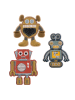 Lässig Textil-Patches "Robots" in Rot/ Senf/ Blau