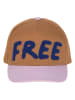 Lässig Cap "Little Gang Free" in Hellbraun/ Lila