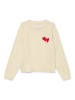 Vero Moda Girl Pullover "Bam" in Creme/ Rot