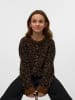 Vero Moda Girl Kardigan "Newcai" w kolorze czarno-brązowym