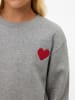 Vero Moda Girl Sweter "Malyheart" w kolorze szarym