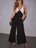 LA Angels Jumpsuit in Schwarz/ Creme