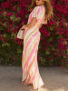 LA Angels Kleid in Pink/ Beige